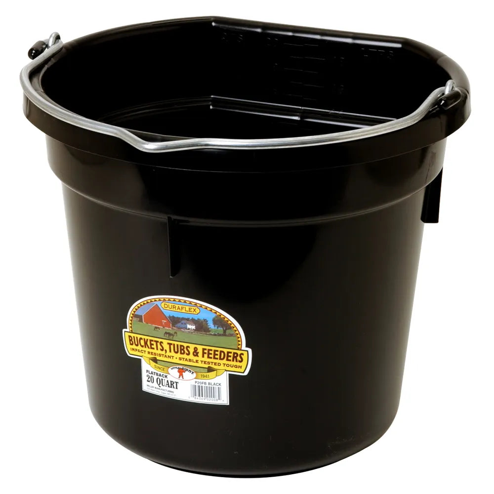 DuraFlex Plastic Flatback Bucket 20qt