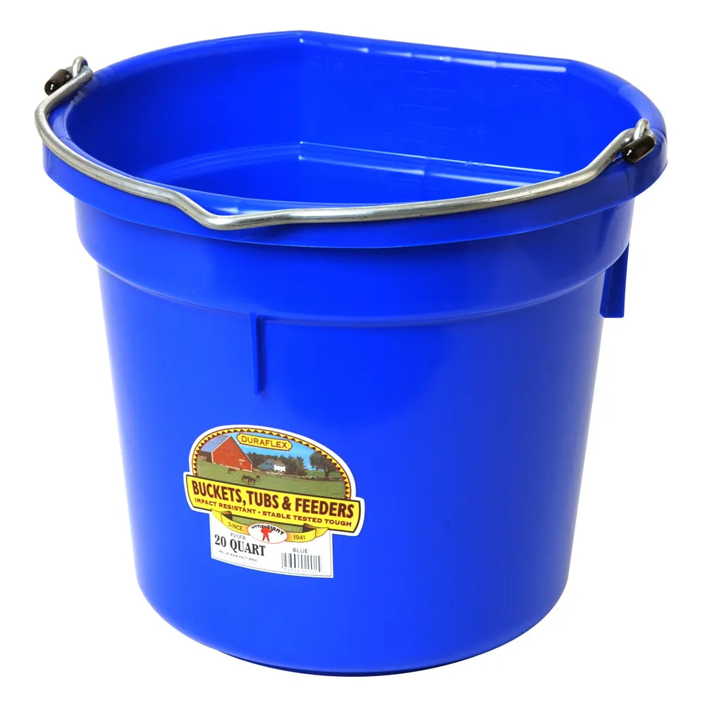 DuraFlex Plastic Flatback Bucket 20qt