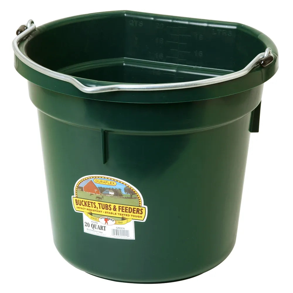 DuraFlex Plastic Flatback Bucket 20qt