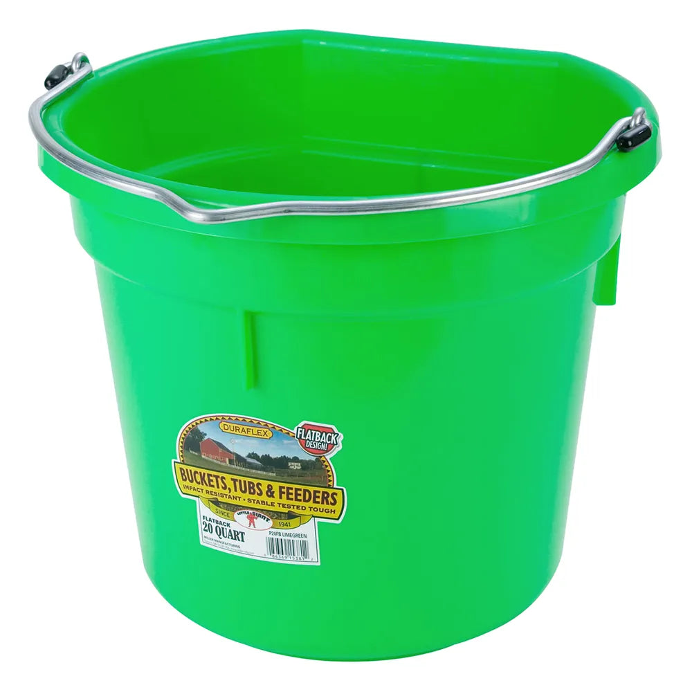DuraFlex Plastic Flatback Bucket 20qt