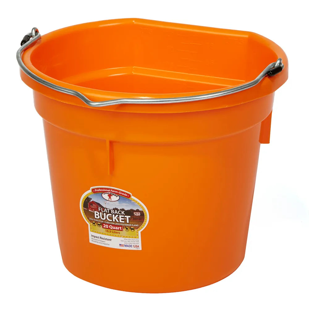 DuraFlex Plastic Flatback Bucket 20qt