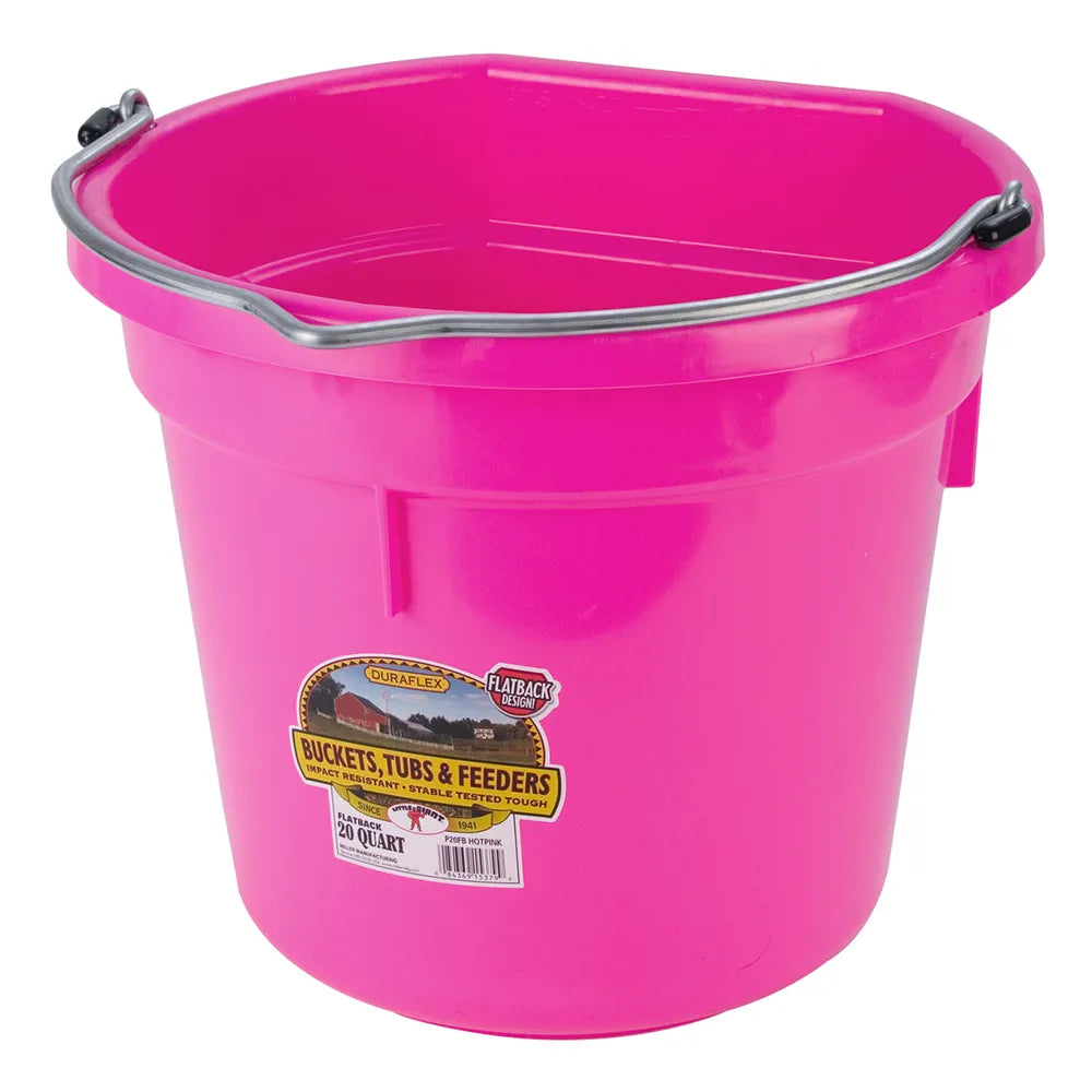 DuraFlex Plastic Flatback Bucket 20qt