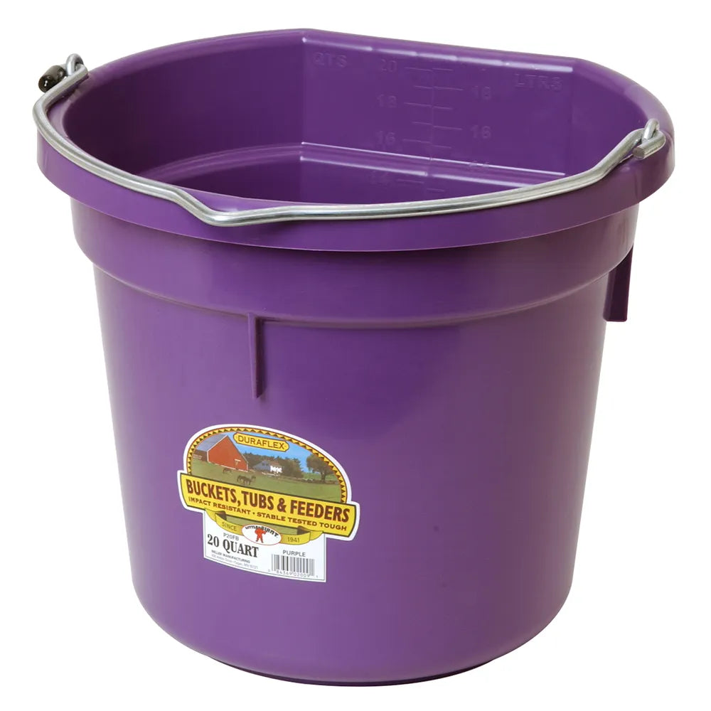 DuraFlex Plastic Flatback Bucket 20qt