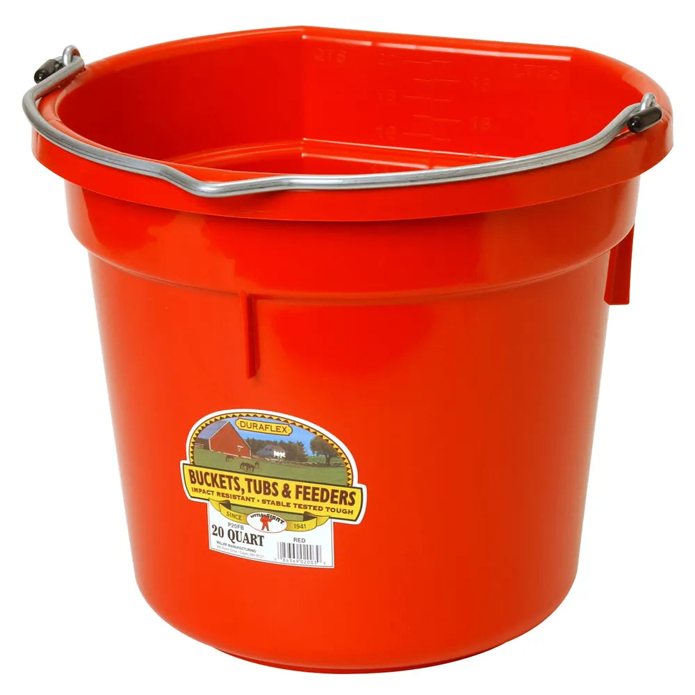 DuraFlex Plastic Flatback Bucket 20qt