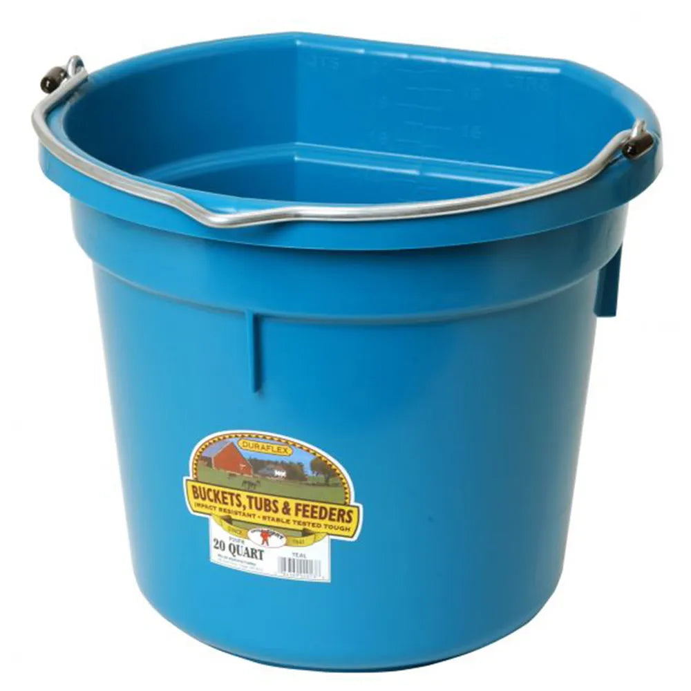 DuraFlex Plastic Flatback Bucket 20qt