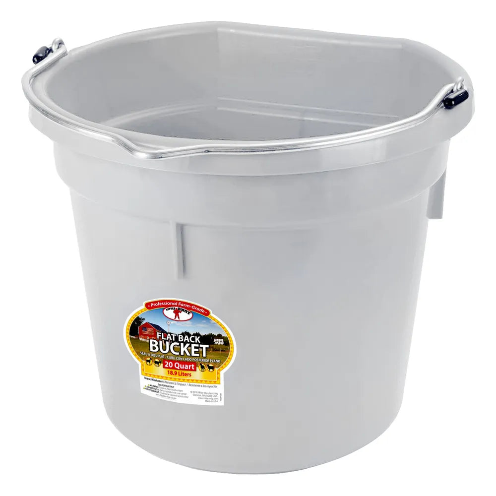 DuraFlex Plastic Flatback Bucket 20qt
