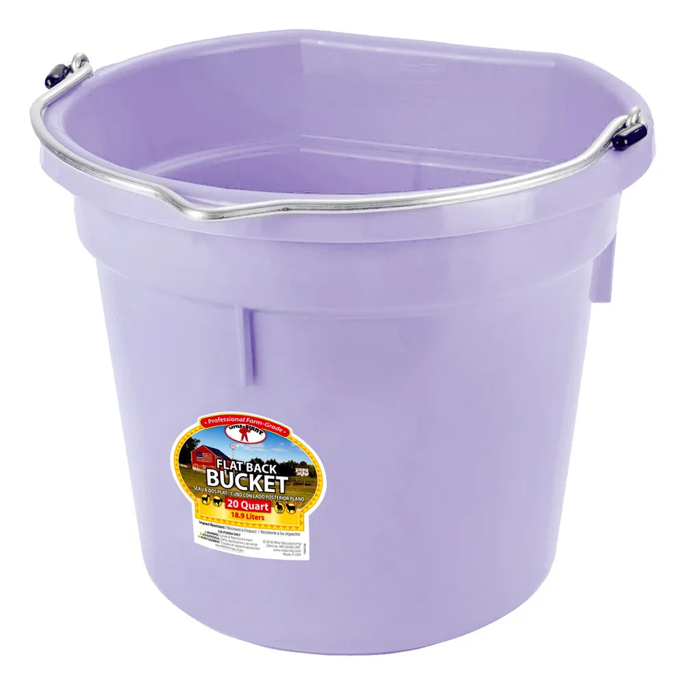 DuraFlex Plastic Flatback Bucket 20qt